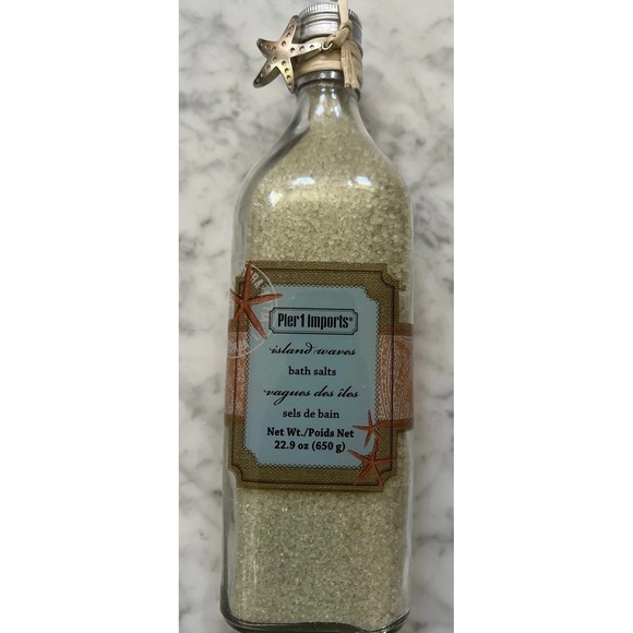 Pier 1 Other - Pier 1 Imports Island Waves Bath Salts HTF Glass Bottle 22.9 OZ NEW
